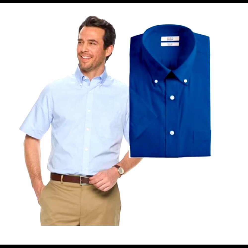 Short-sleeve button-down men’s shirt